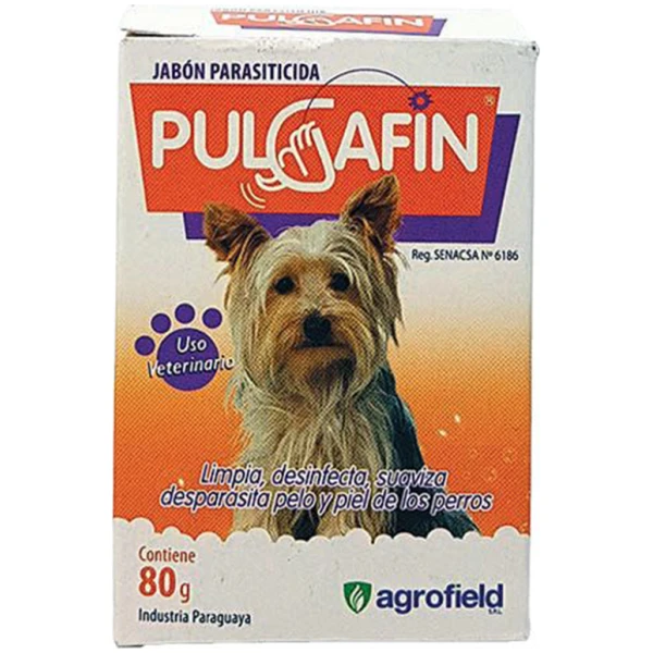 AGROFIELD - Jabón Pulgafin Parasiticida x 80 GRAMOS