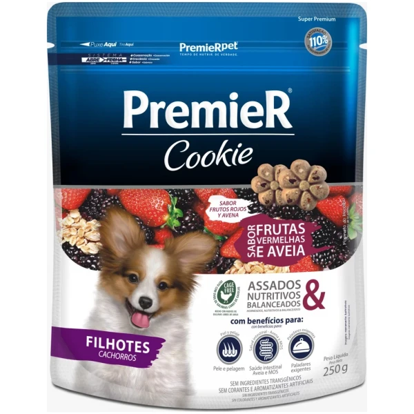 CACHORRO FRUTOS ROJOS Y AVENA - COOKIES 250 GRS - PREMIER