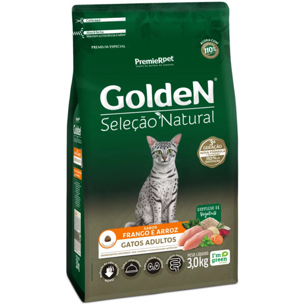 PREMIER - GOLDEN SELECCION NATURAL - GATOS ADULTOS (3-10Kg)